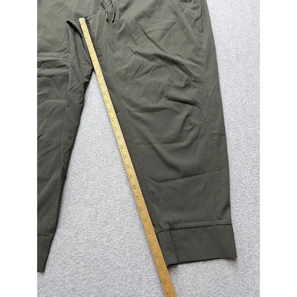 Athleta Trekkie‎ North Jogger Pants Womens 18 Green Zip Pocket Stretch Travel